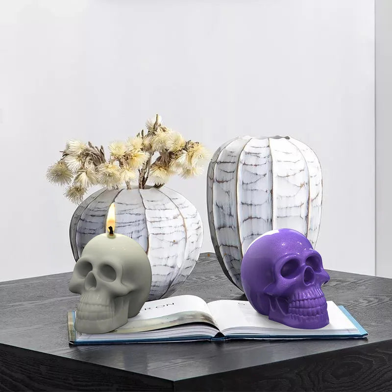 Large 3D Skull Silicone Mold – Candle Soap Epoxy Casting