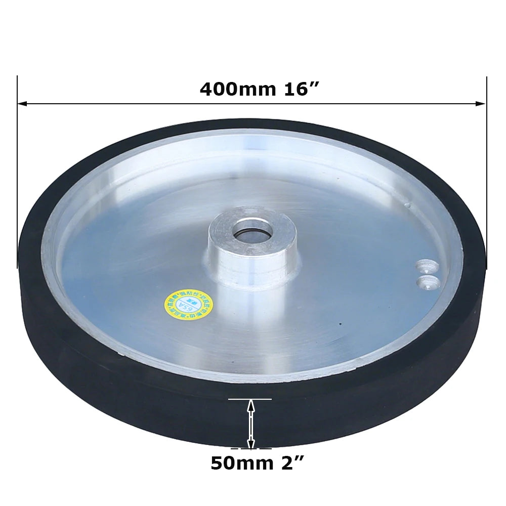 16"x2" Belt Grinder Contact Wheel 400x50mm Solid Rubber