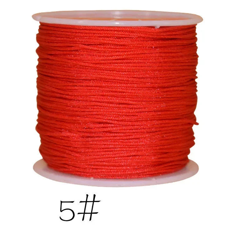 0.8mm Nylon Braided Cord Chinese Knot Macrame String 45M