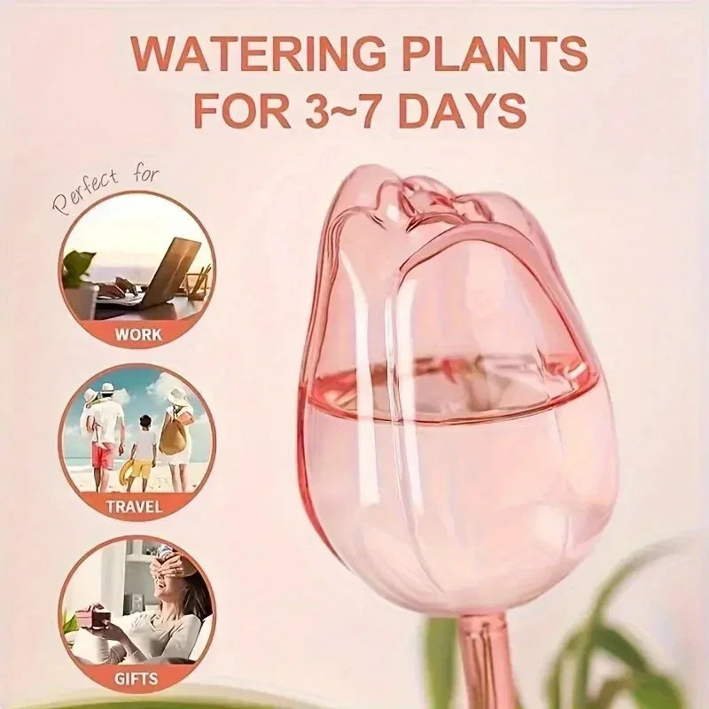Pink Tulip Self-Watering Bulbs – Auto Plant Waterer 1/2/4 Pack