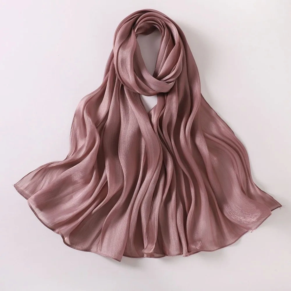 Women's Solid Chiffon Hijab Long Scarf Shawl – Sheer & Soft