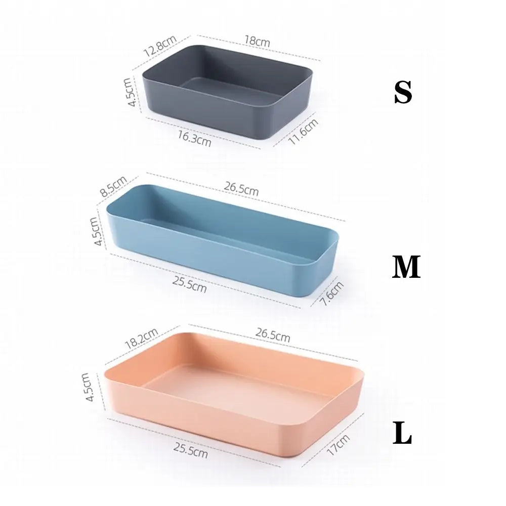 Stackable Plastic Drawer Divider Desktop Organizer Box