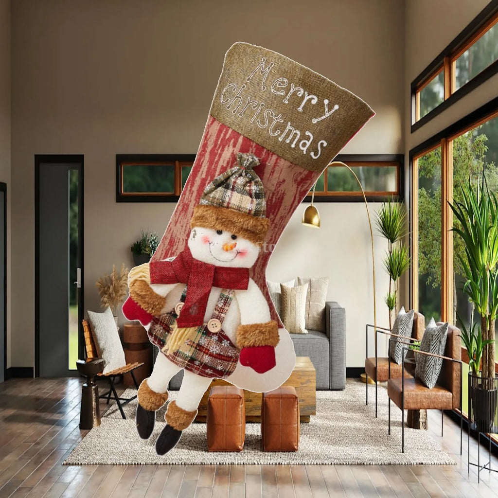 Christmas Stocking Hanging Decoration – Farmhouse Gift Bag