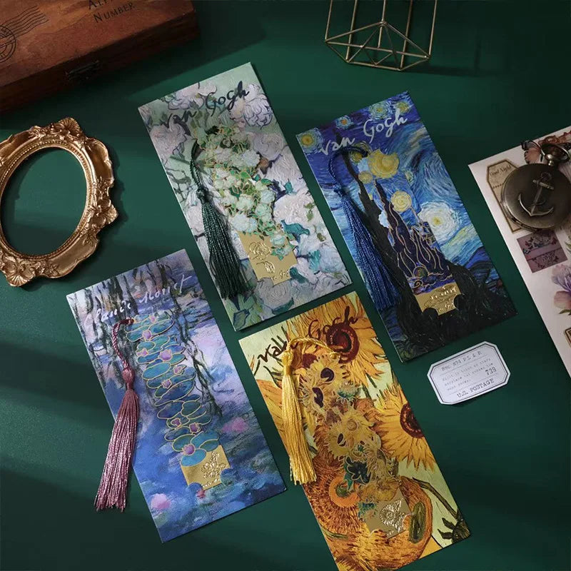 Vintage Hollowed Metal Bookmark | Oil Painting Book Clip