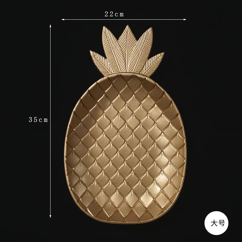 Gold Pineapple Leaf Jewelry Tray | Minimalist Storage Dish