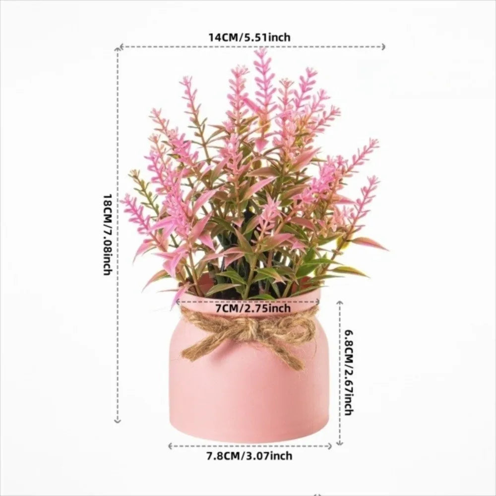 Artificial Bonsai Potted Plant – Faux Evergreen Table Décor