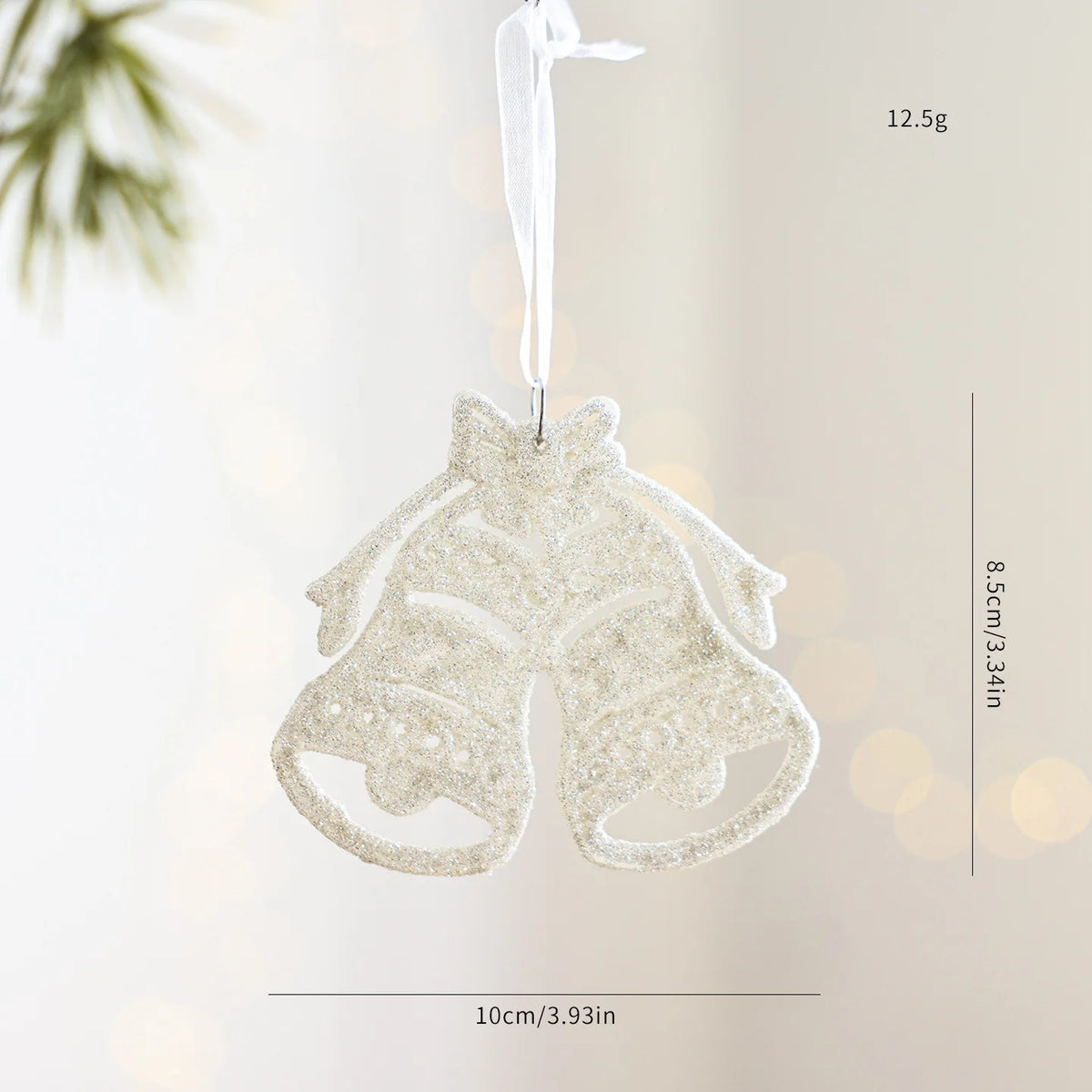 White Snowman Christmas Bell Ornament – Holiday Tree Decor