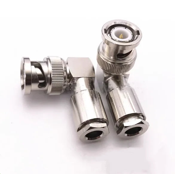 BNC Male Right Angle Clamp Connector – RG58 RG174 RG6 Coaxial