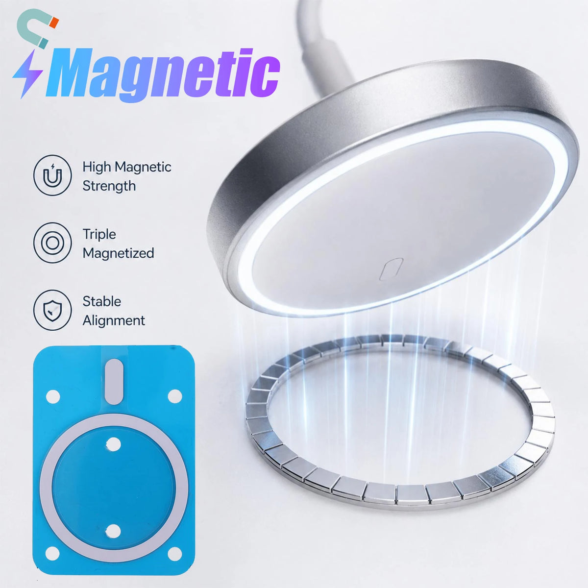 MagSafe Magnetic Ring Sticker for Phone Cases – NdFeB