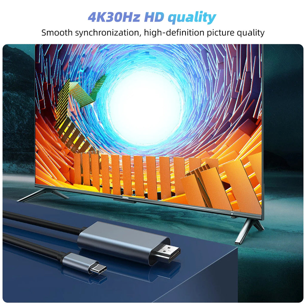 USB-C to HDMI Cable Adapter | 4K Thunderbolt 3 Compatible