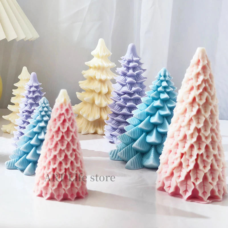 3D Christmas Tree Silicone Mold – Candle, Resin & Plaster