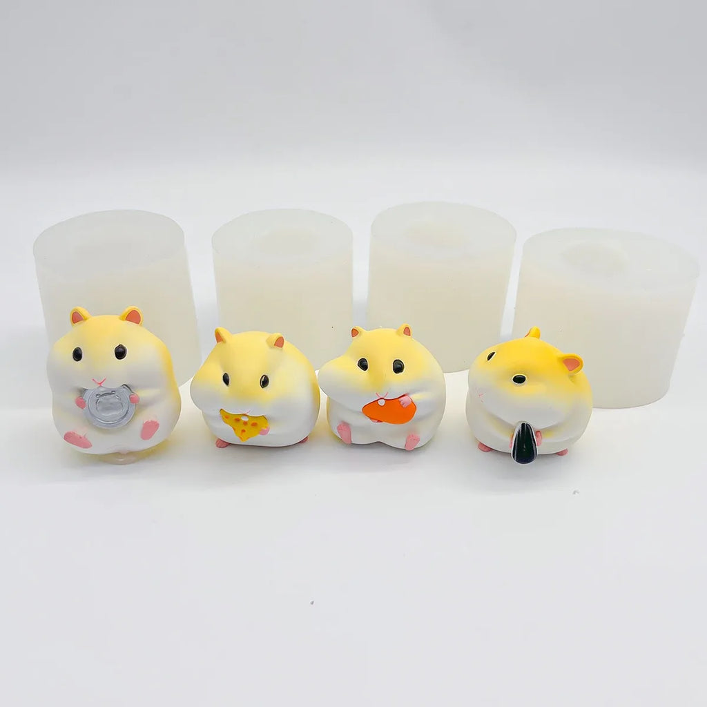 3D Hamster Silicone Mold – Chocolate, Ice Cream & Cake Baking