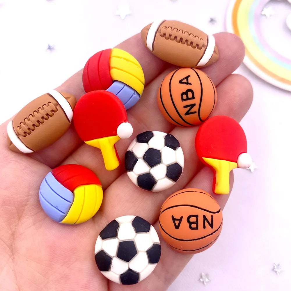 10PCS Resin Sports Flatback Figurines – Scrapbook DIY Crafts