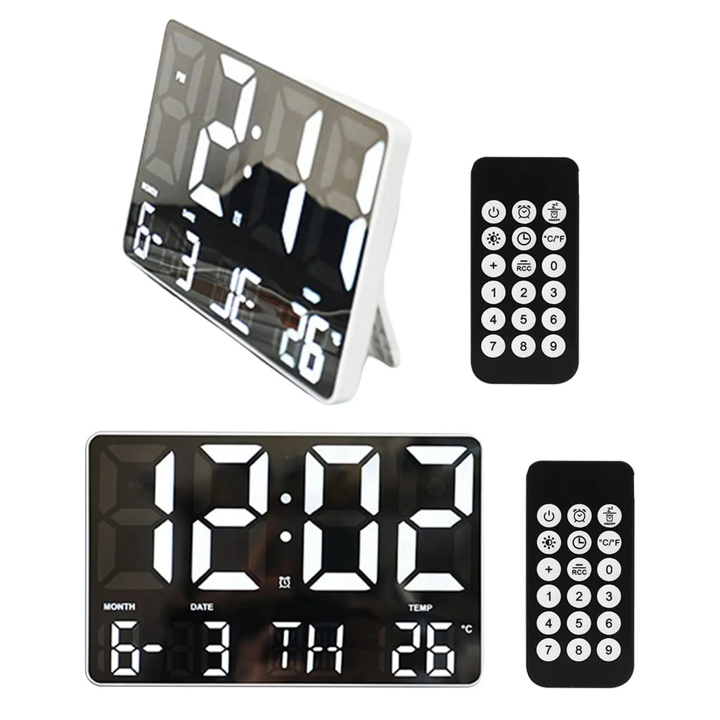 Digital LED Alarm Clock with Remote, Temperature & Calendar