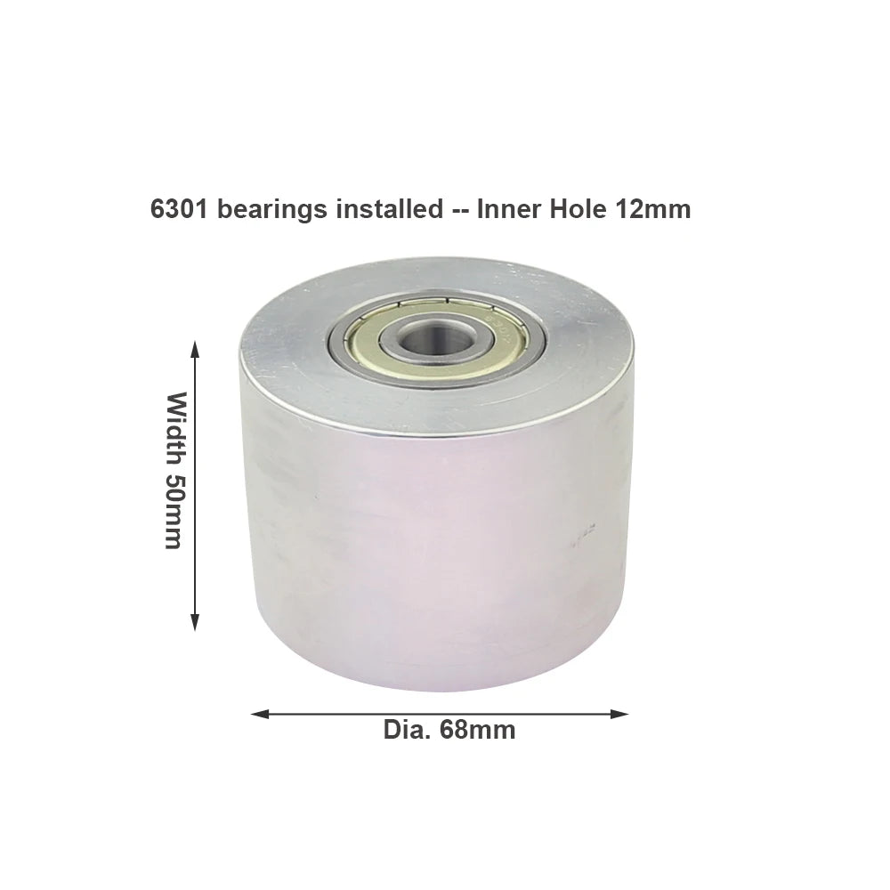 Aluminum Contact Wheel with Bearings | 100x80mm & 68x50mm
