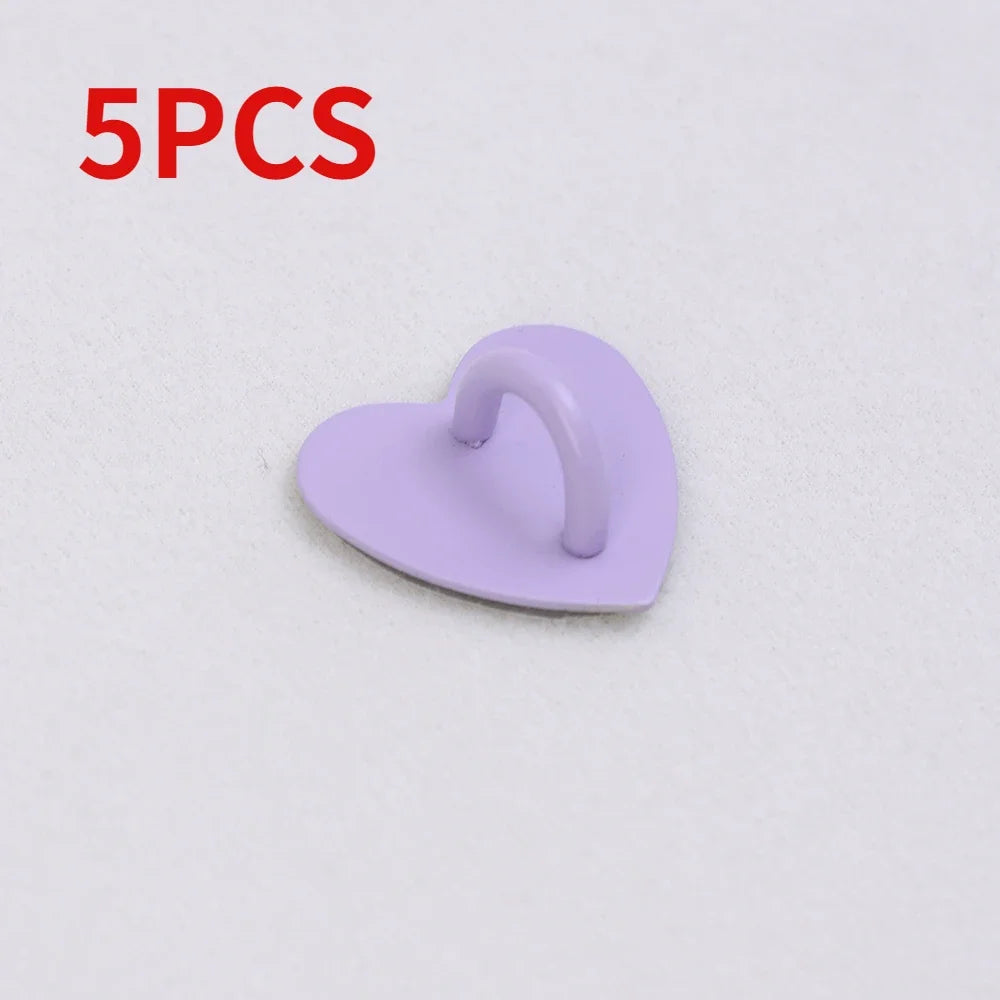 Self-Adhesive Metal Heart Phone Ring Stand & Hook Charm