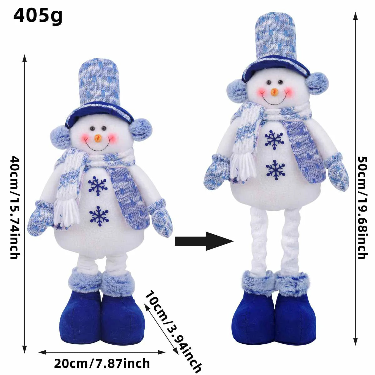 Stretchable Plush Christmas Ornaments – Santa Snowman Reindeer
