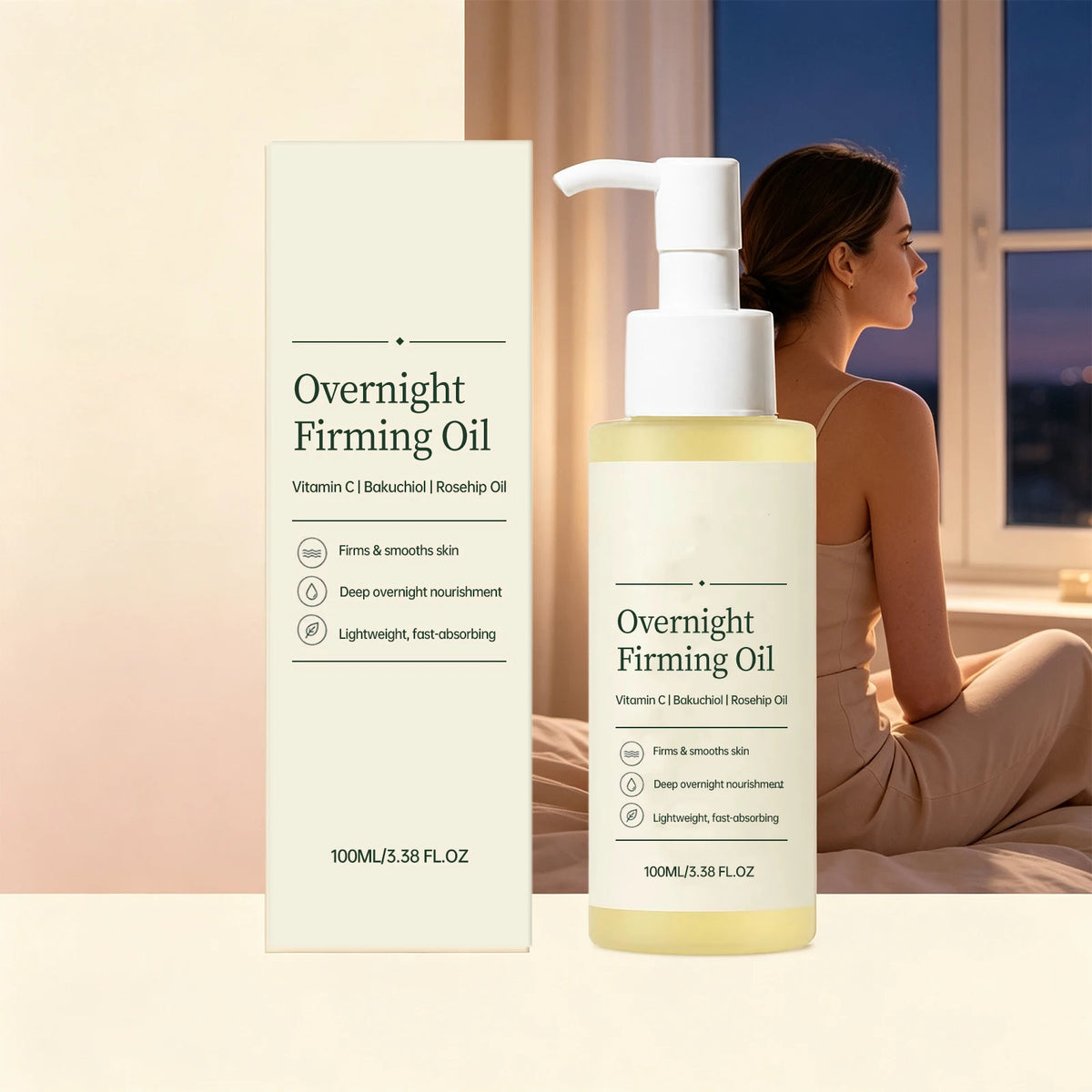 Firming Overnight Facial Oil – Hydrating Lifting Face Serum