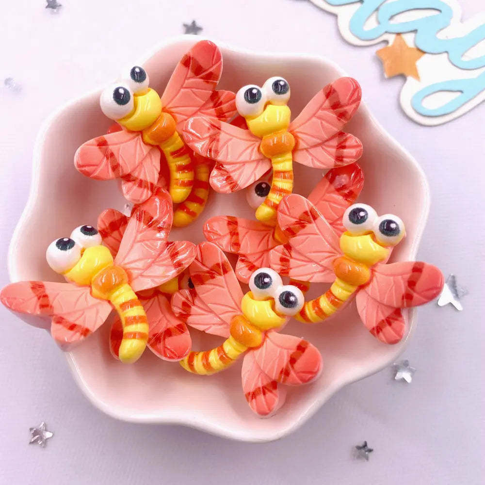 6-Piece Resin Insect Figurines – Flat Back DIY Craft Decor