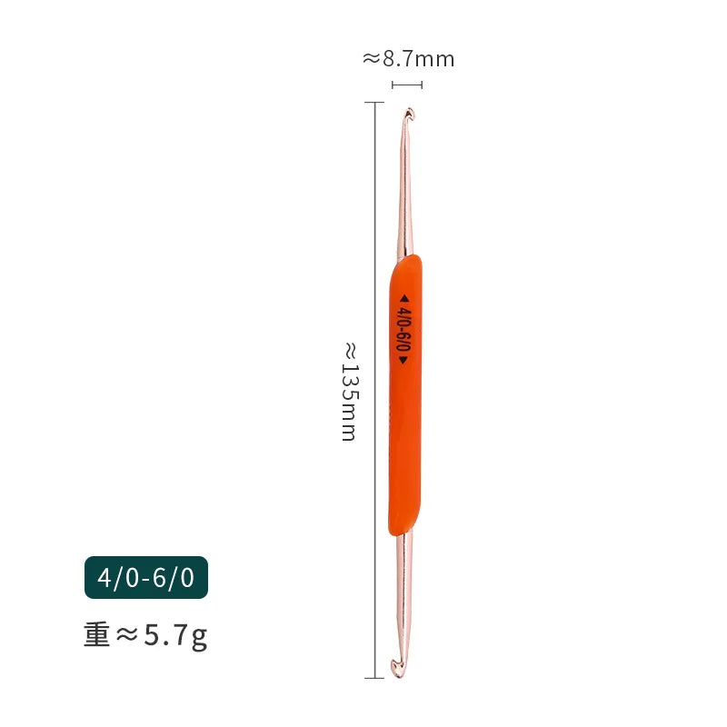 TPR Double Ended Crochet Hook – Soft Rubber Knitting Needle