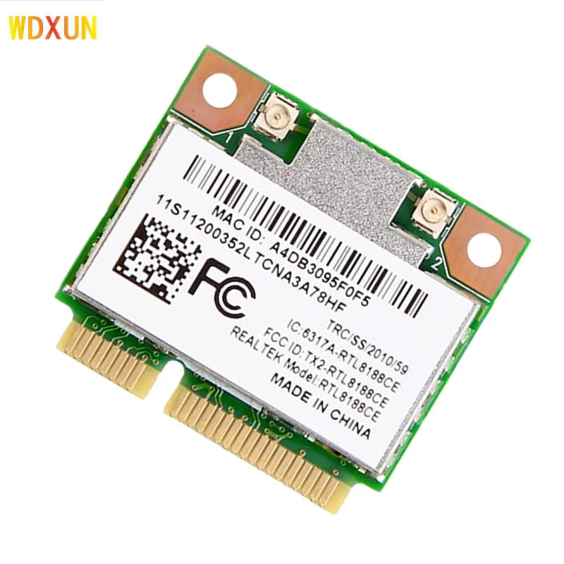 RTL8188CE 150Mbps Half Mini PCIe Wireless WiFi Card for Laptop