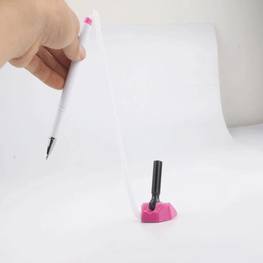 Tabletop Counter Ballpoint Pen with Rope – 0.5mm Black Ink