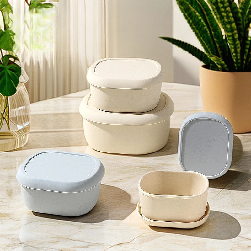 BPA-Free Silicone Lunch Box with Lid – Leak-Proof Food Container