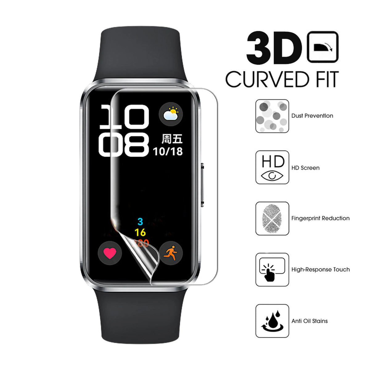 Hydrogel Screen Protector for Huawei Band 11 / 11 Pro – 5-20 Pcs