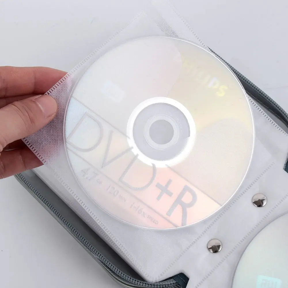 40-Disc Portable CD DVD Wallet Organizer Case | Hard Box