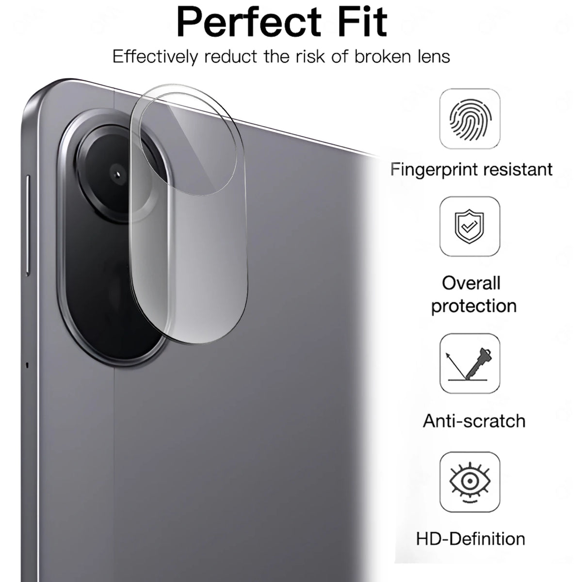 Redmi Pad 2 Camera Lens Tempered Glass Protector – 1–5 Pack