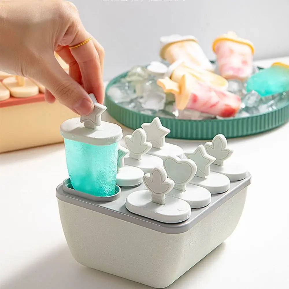 Reusable Popsicle Mold with Lid – 4 Cavities & 8 Sticks