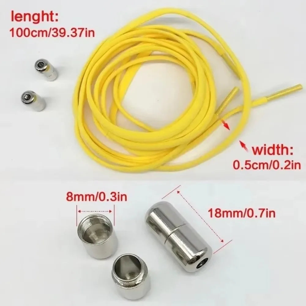 Elastic No-Tie Shoelaces with Metal Lock | One Size Fits All