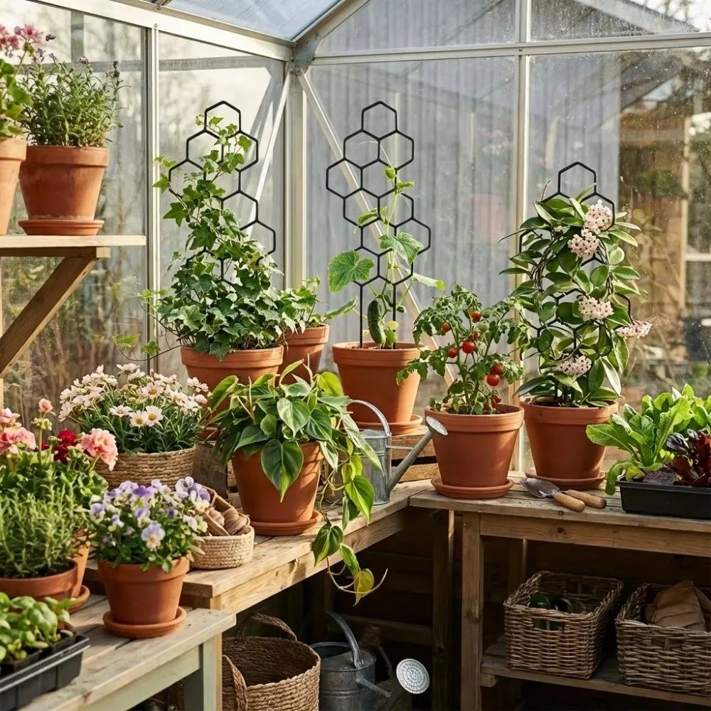 Honeycomb Plant Trellis – Rustproof Plastic Climbing Support