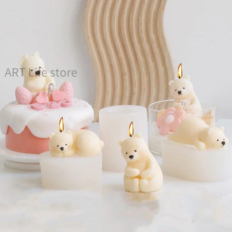Polar Bear Silicone Mold – Candle, Soap, Resin & Baking DIY