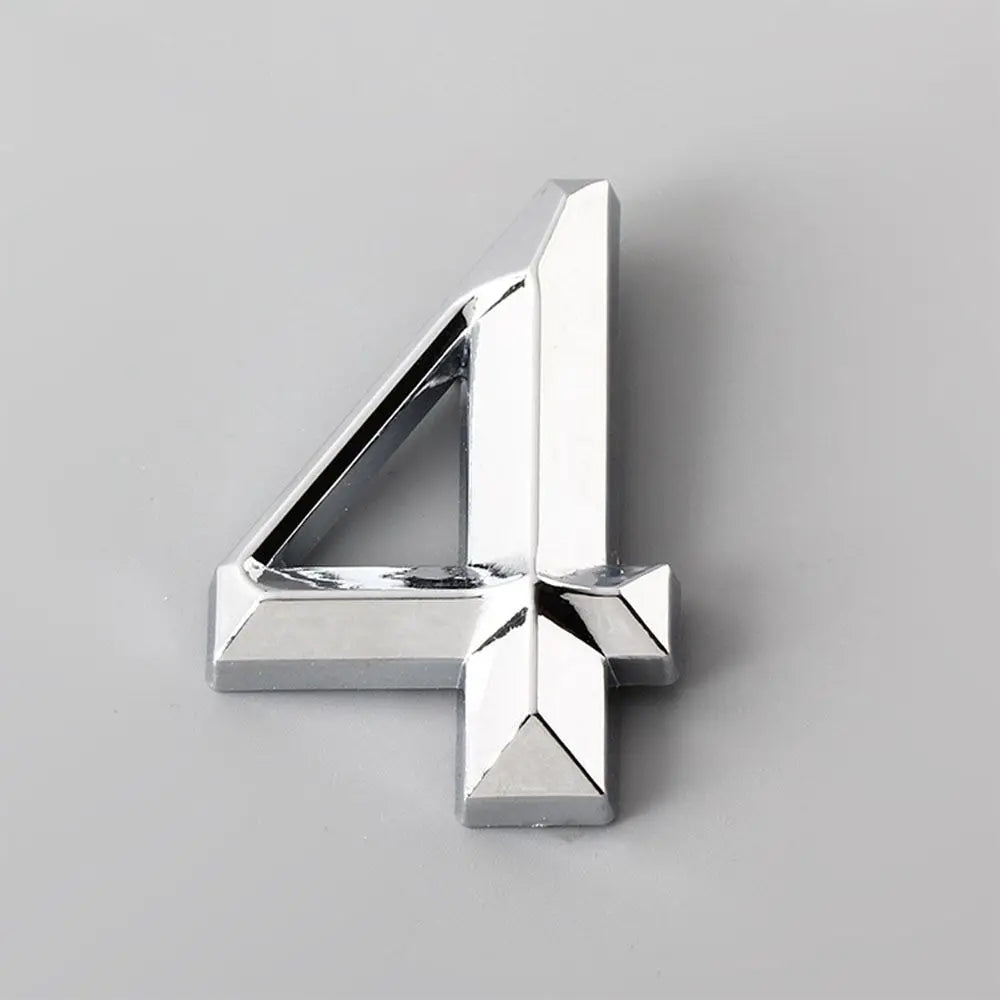 3D Self-Adhesive House Number Stickers | Modern ABS Digits