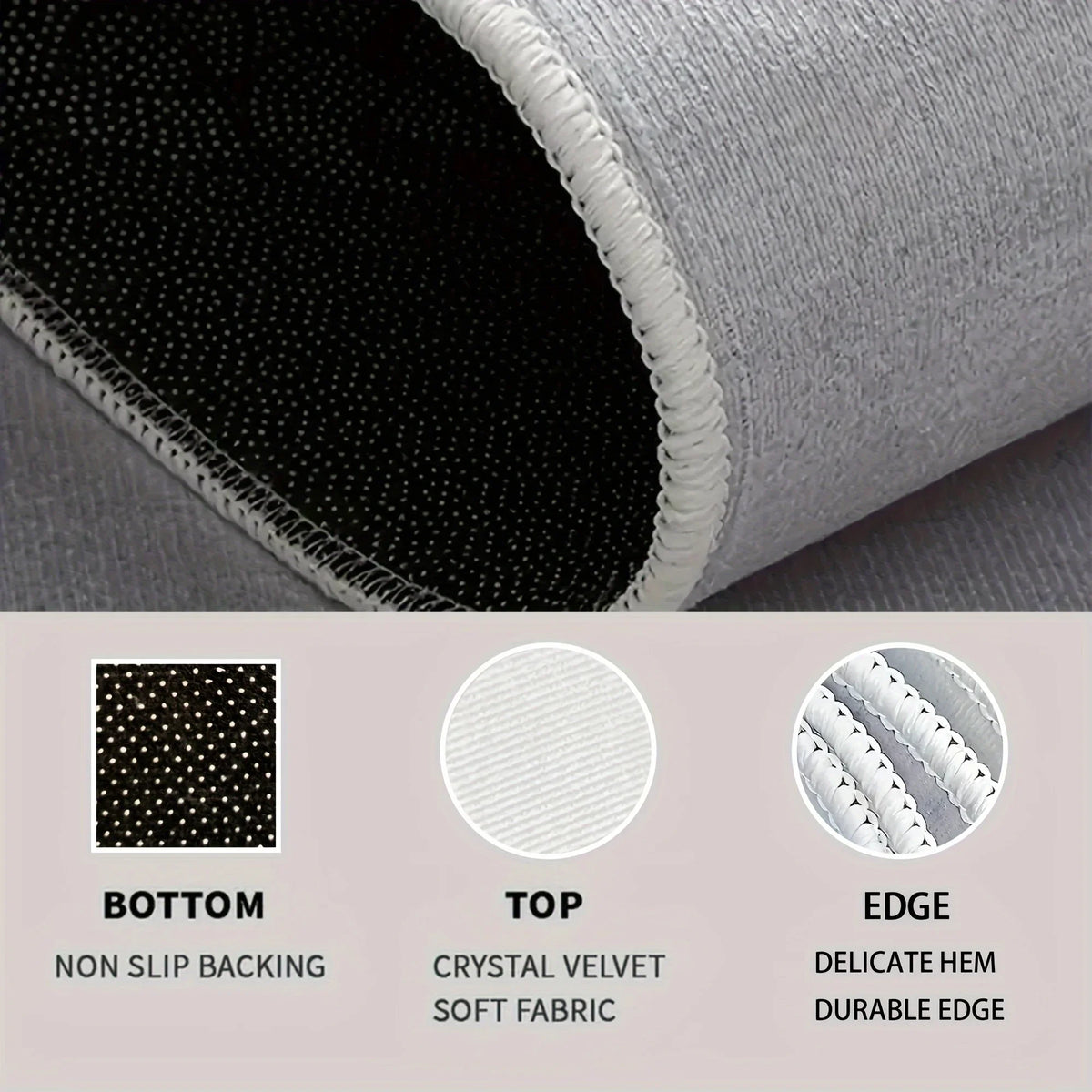 Retro Elephant Anti-Slip Floor Mat – Washable Polyester Rug