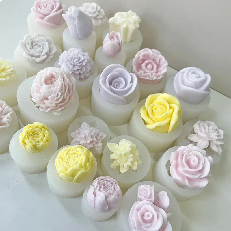 3D Flower Silicone Mold – Candle, Soap, Resin & Cake DIY