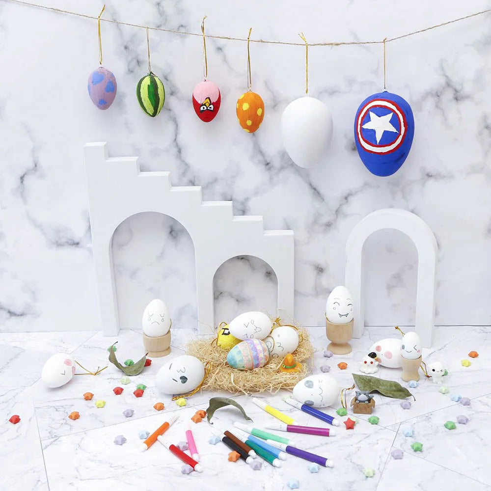 White Foam Easter Eggs DIY Craft Decoration 3–8cm | 1pc