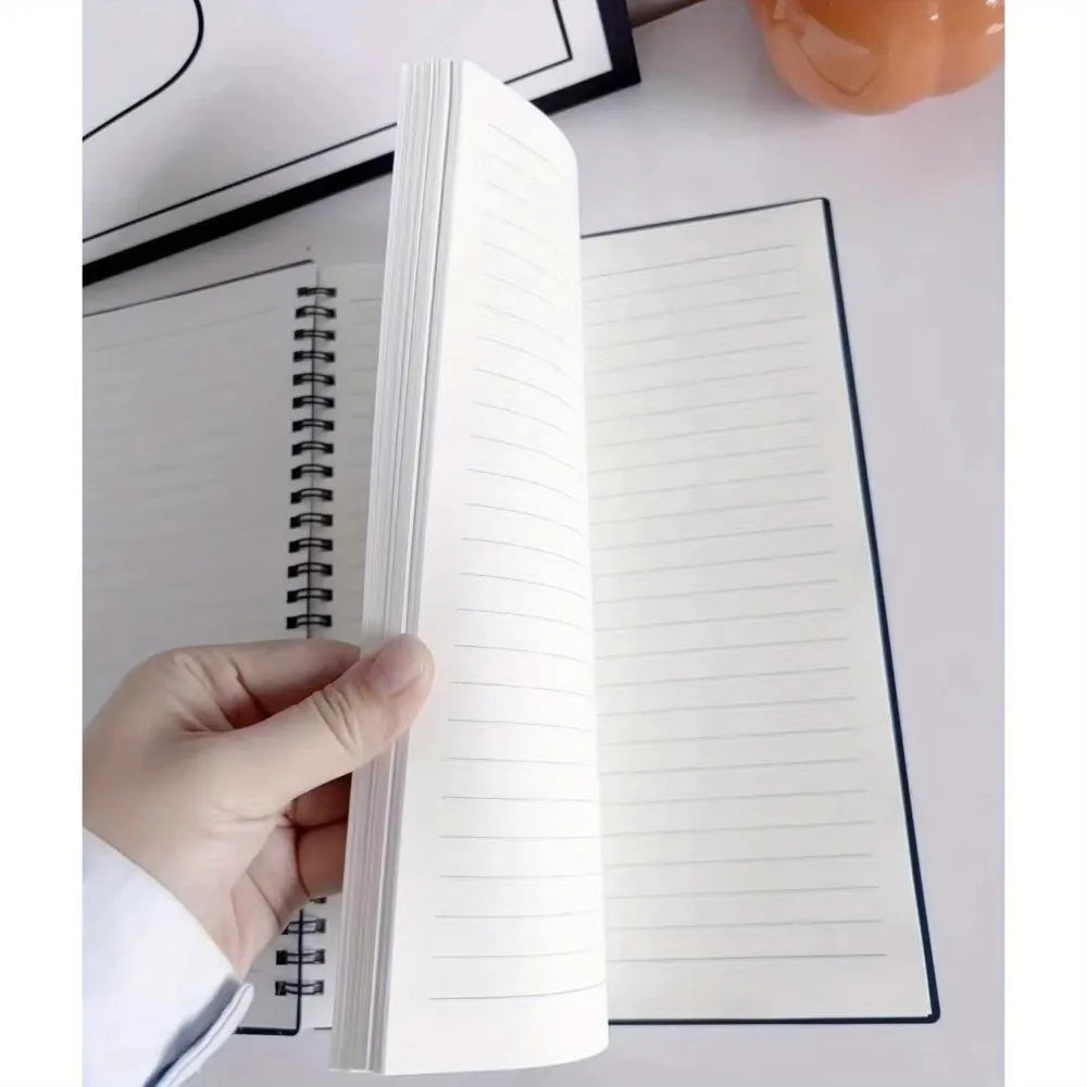 A5/B5 Spiral Notebook – 120 Cream Pages, Lay-Flat Coil Binding