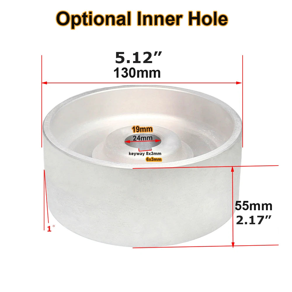 4-in-1 Aluminum Belt Grinder Wheel Set – Drive & Idle Wheels