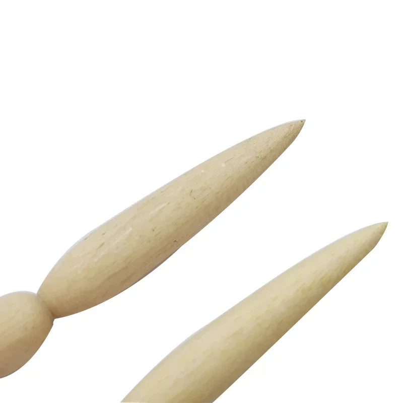 Wooden Double-Head Pottery Spout Modifier & Clay Shaping Tool
