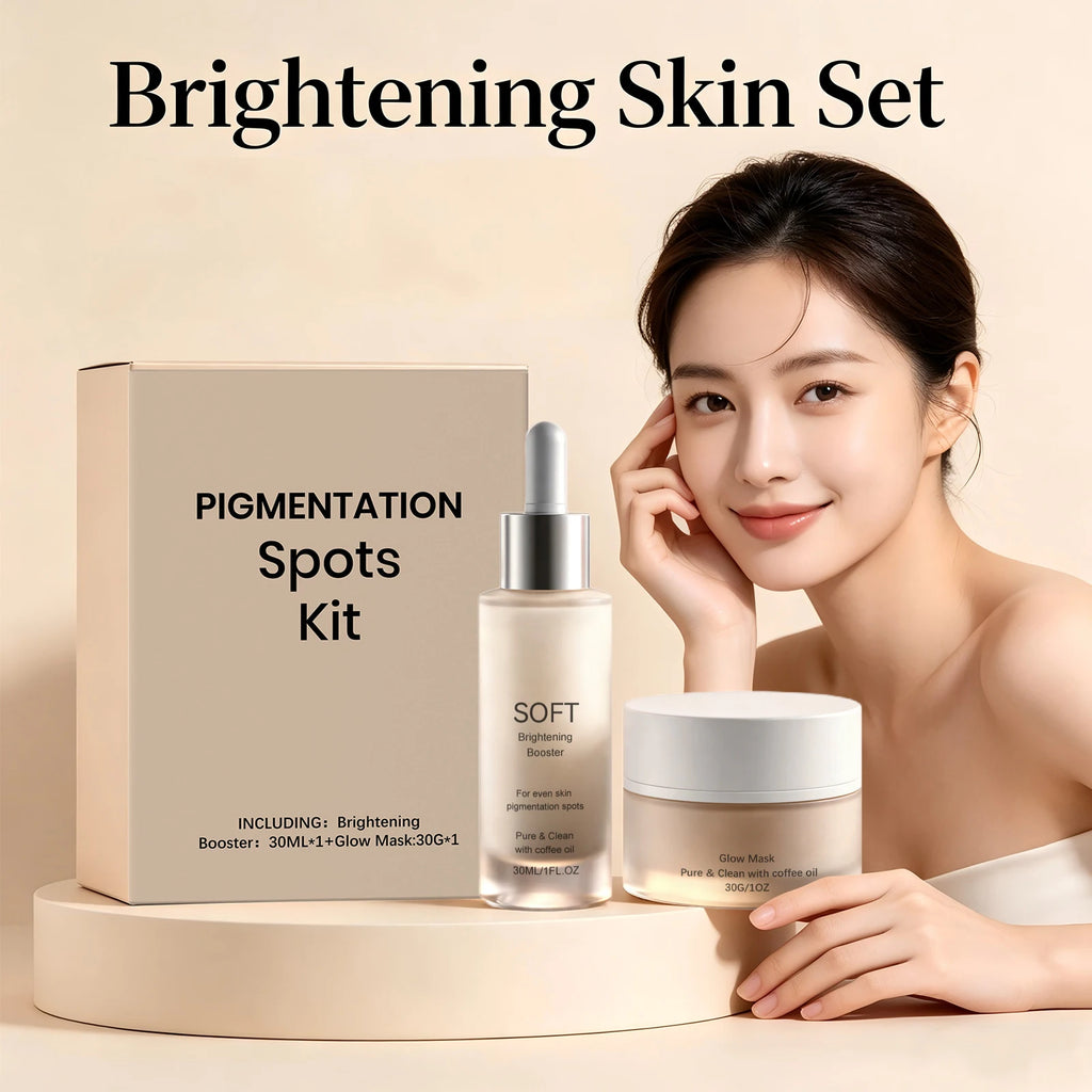 2-Piece Brightening Set – Dark Spot Serum & Coffee Glow Mask