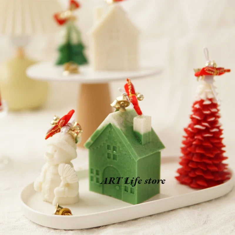 House-Shaped Acrylic Candle Mold Set – DIY Villa Candle Making