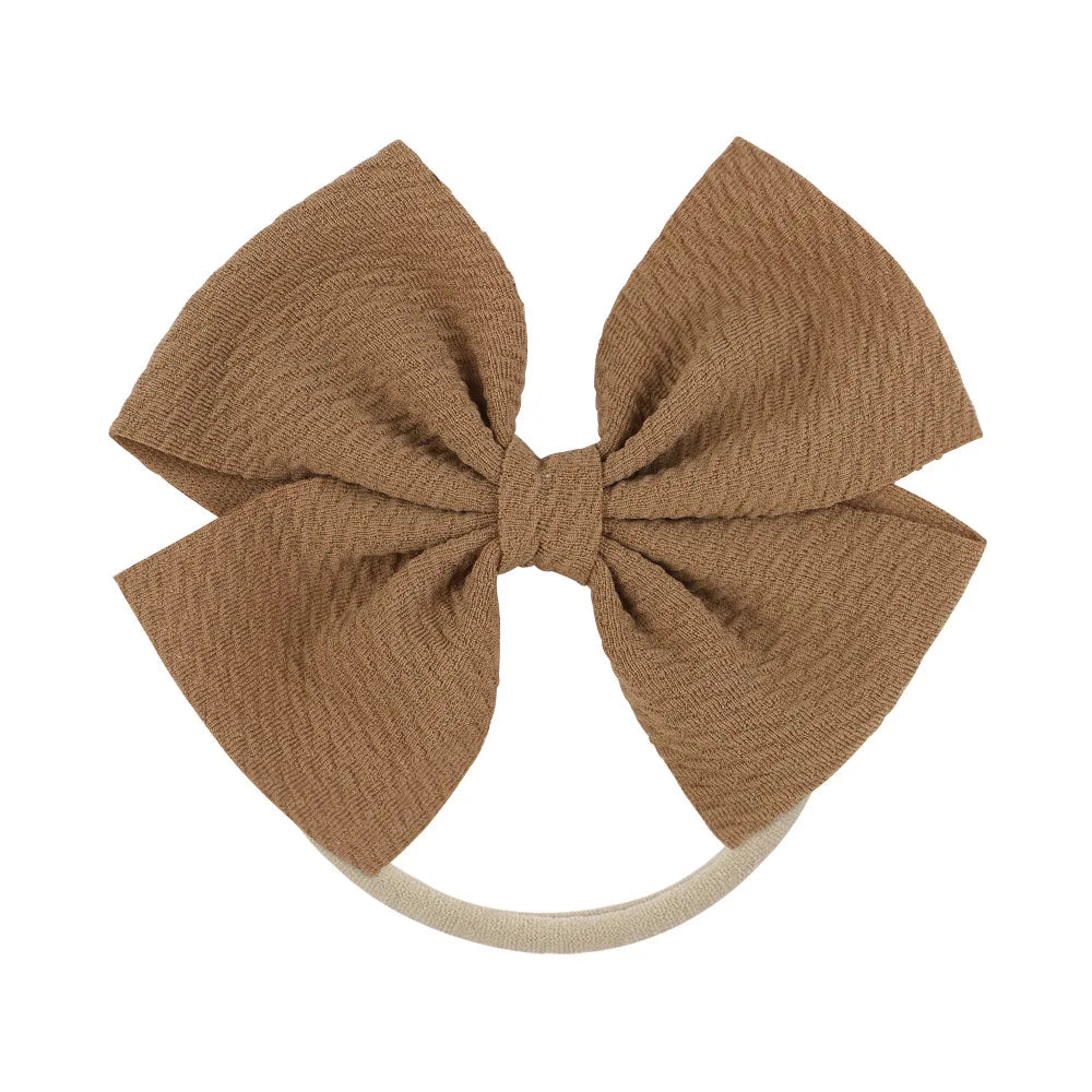12-Pack Grosgrain Ribbon Hair Bows – Elastic Ponytail Holders