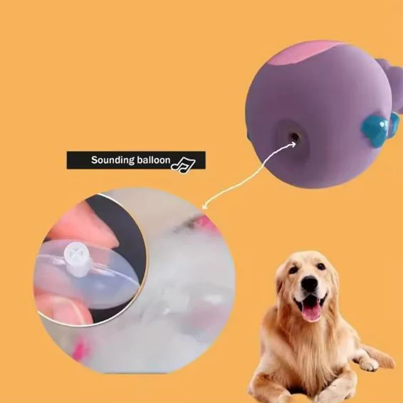 Cartoon Squeaky Latex Dog Toy – Elephant, Cow & Bear