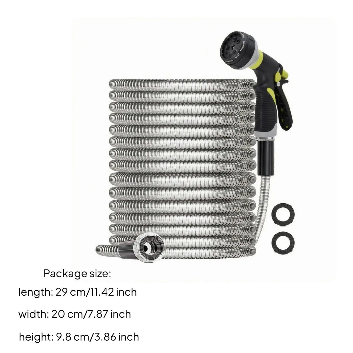Stainless Steel Corrugated Garden Hose with Trigger Nozzle