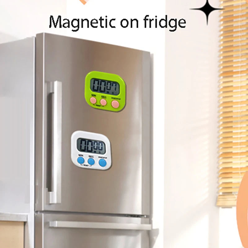 Digital Kitchen Timer 99-Min Countdown – Magnetic & Stand