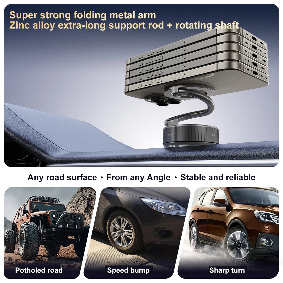 MagSafe Magnetic Car Phone Mount – 360° Suction Cup Holder