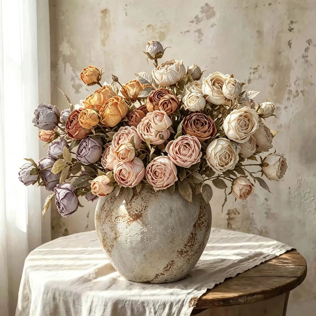 Faded Edge Imperial Artificial Rose Bouquet | Fabric Flowers