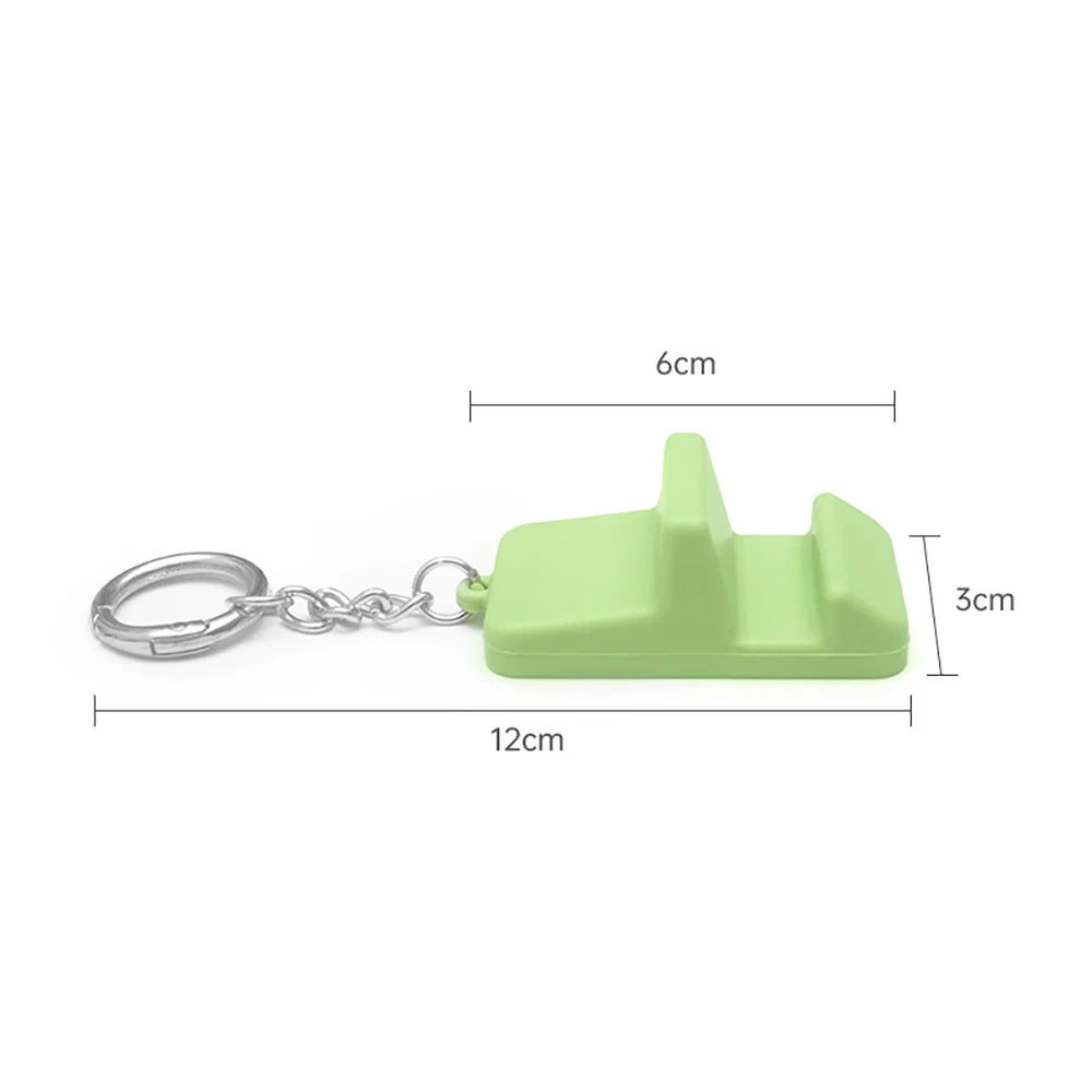Mini Silicone Phone Stand Keychain – Portable Travel Desk Holder